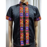 Baju Sabahan moden/Kemeja corak motif Dusun Kujau