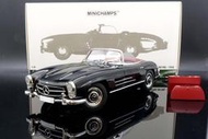 【MASH_2館】 Minichamps 1/18 Mercedes Benz 300SL W198 敞篷黑 全可開