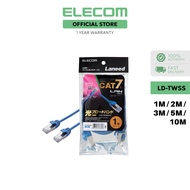 ELECOM LD-TWSS/BU SLIM CAT 7 LAN CABLE/ High Speed Slim Cat 7 / Ethernet Lan Network Cable (1m,2m,3m