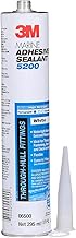 3M Marine Adhesive Sealant 5200 White, PN06500, 1/10 Gallon Cartridge, (Case of 12)