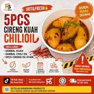5pcs cireng isi ayam kuah chilioil jajanan instant cireng Kenyal lembut isi ayam