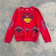 Sweter Shirt, Kon Zo Tiger Embroidered Sweatshirt with Shoulder Buckle No1 Studio Street Boy Fashion