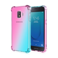 Samsung Galaxy J4 J6 + Plus J2 Core J5 J7 Prime J8 2018 Anti-Drop Rainbow 2 Color TPU Case Clear Soft Casing Gradient Air Shockproof Cover