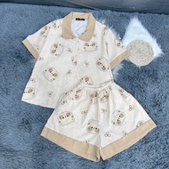 Đồ bộ bigsize hình thú dễ thương pijama đi viền chất mịn siu ưng-SET49