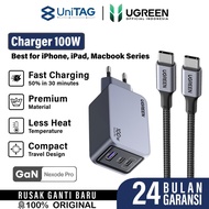 Kepala Charger Macbook Laptop iPad Pro Air UGREEN 65W 100W 140W 160W Adaptor Type C Fast Charging