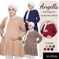 MOF Exclusive Maternity &amp; Nursing Blouse Baju Mengandung Muslimah Ironless Plain Murah Plus Size  MF011 M-3XL
