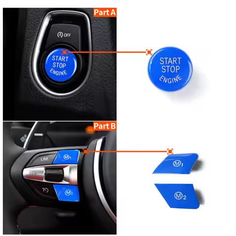 Car Steering Wheel Start Engine Switch M1 M2 Mode Button For BMW M3 M4 M5 M6 X5M X6M F10 F15 F16 F30