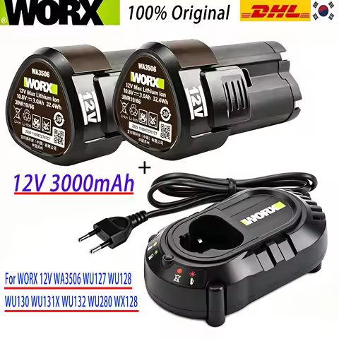 100% Original 12V 3000mAh for WORX 12V WA3506 WU127 WU128 WU130 WU131X WU132 WU280 WX128 WX129 WX540