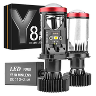 ไฟหน้า รถยนต์ led h4 1คู่ หลอดไฟรถยนต์ LED Y8D สินค้ามีพร้อมส่ง ขั้ว H4  Y8D