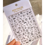 Nail decoration letter sicker