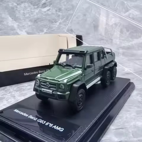 1:64 Mercedes-benz G-class G63 6x6 Amg Diecast Pickup Truck Model Approximately 9cm