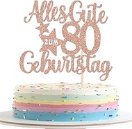 1 Pack Happy 80th Birthday Cake Topper Cake Decoration Boy Girl Happy 80th Birthday Cake Topper 80th