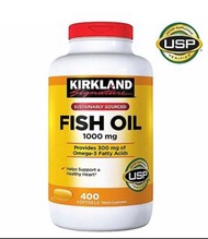 美國Kirkland 深海魚油+奧米加3, 1,000毫克 400粒軟膠囊 --- Kirkland Signature Fish Oil 1000mg