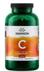 Swanson 抗疫 250粒 維他命C 1000毫克 Vitamin C 1000mg 能增強抵抗力和有助美白肌膚