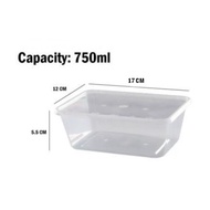750ml Microwave Container Food Container / Take Away Container / Bekas Makanan