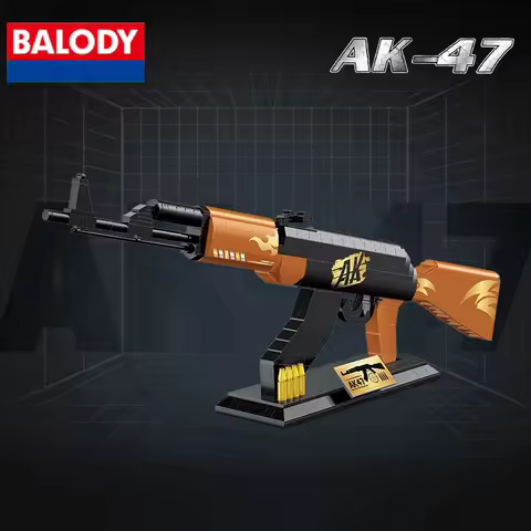 Balody Classic Gun Building Blocks Army Weapon AK47 KAR98K Model Bricks Creative Desktop Decoration 