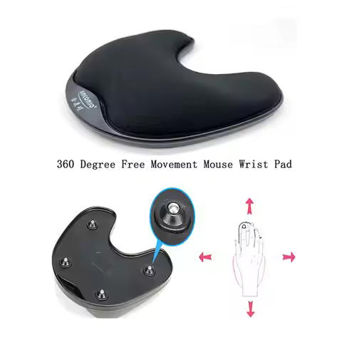 Vinlo Ergonomic Rotating Sliding Wrist Mouse Pad Memory Foam Wrist Pad Gaming Mouse Pad