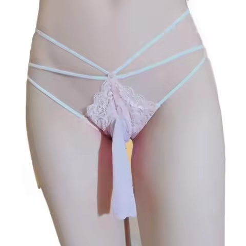 Mens Lingerie Sissy Floral Lace Girly String Panties Low Rise Femboy Underwear Crossdressers Femboy 