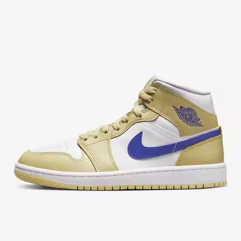 Nike Authentic Air Jordan 1 Mid Lemon Wash Women's Sneakers BQ6472-701