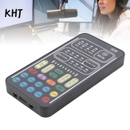 KHJ I9 Voice Changer Set, 8 Voice 16 Modes Recording Mini Sound Card, Multi-functional LED Lights US