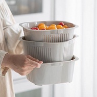 日本霜山 多功能保鮮瀝水籃3件組-多色可選
