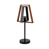 โคมไฟตั้งโต๊ะไม้และเหล็ก E27x1 LUZINO รุ่น SK23LT/1T สีดำ - ไม้