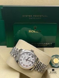 178274全新DATEJUST系列178274 WHITE ROM JUB羅馬字白色錶盤31mm紀念型日誌機械女裝手錶