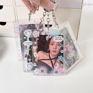 FALLFORBEAUTY Acrylic Photocard Holder, 2.7x4.1 Inch Transparent Photo Card Case, Protetion Cover wi