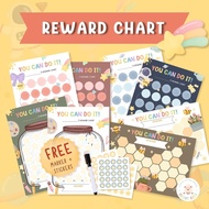 Reward Chart Kids Wipe And Clean Reusable Sticker | Responsibility Chart