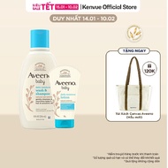 CB2 Sữa tắm gội toàn thân Aveeno baby 236ml và Kem dưỡng ẩm Aveeno Baby Soothing Relief Moisture Cre