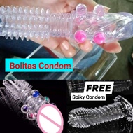 Bolitas Condom Reusable Extender Sleeve Sextoy For Men Free Spiky