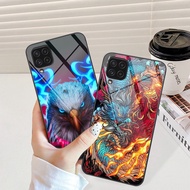 Samsung A22 4G / A22 5G Super Beautiful, Very Cool, Powerful Dragon Phoenix Glass Case