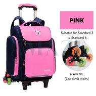 Trolley School Bag boy girl kids Primary School Bags backpack  beg roda sekolah rendah budak lelaki perempuan