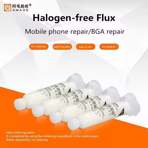 1PCS AMAOE No-clean Flux M53 / M50 Solder Flux Syringe Type PCB BGA CPU SMD Welding Cream for Phone 