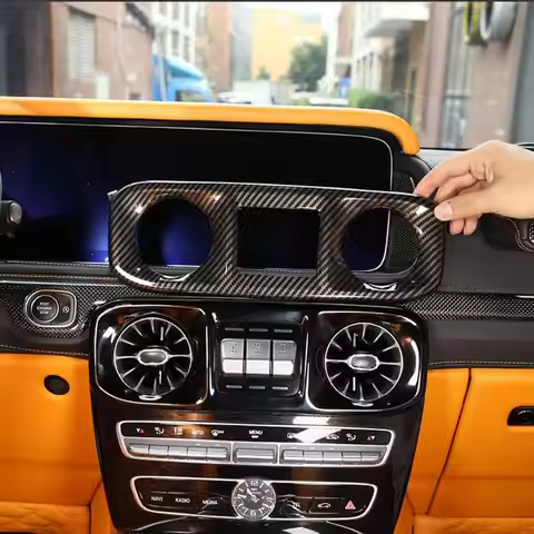 1PCS Car Carbon Fiber Center Console Air Outlet Cover Trim For Mercedes Benz G-Class W464 W465 G63 A