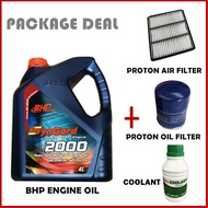 (100% Original Oil)Package - BHP Engine Oil SynGard 2000 + Proton Oil & Air Filter + Coolant