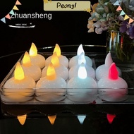 PDONY 5Pcs Diya LED Light, Electric Floating on Water Candle Lamp, Waterproof Diwali Glowing Decor Tea Light Deepavali Festival Decoration