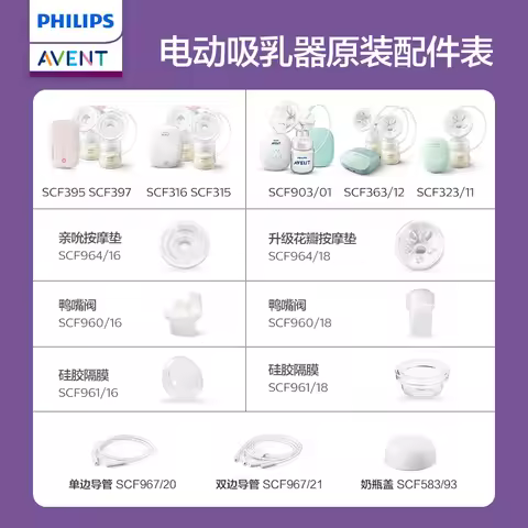 PHILIPS AVENT Electric breast pump accessories Applicable model SCF903/01 SCF323/11 SCF363/11 SCF363