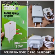 ORIGINAL CHARGER INFINIX NOTE 10 PRO  NOTE 10 PRO NFC FAST CHARGING 33W  33 WATT USB TYPE C