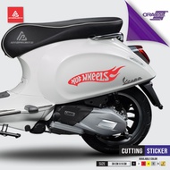 HOT WHEELS. isi 2 PCS Sticker Cutting Mobil Motor Vespa Scoopy Genio Vino Vario Beat Mio N-max Aerox