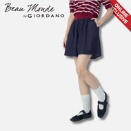 [Online Exclusive] Beau Monde Giordano Women Elastic Waist Denim Culotte Shorts