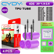 42g CYDY TPU Bike Inner Tube Camera 20" 406 20x1.9 2.0 2.1 2.2 2.25 2.3 2.35 2.4 2.5 2.6 Valve 45mm 