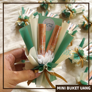 BUKET UANG MINI, BUKET UANG KOSONGAN, ROLL MONEY BOUQUET FREE PACKING BOX