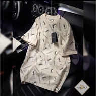 Ysl Wide Sleeve T-Shirt With 100% Cotton Pattern