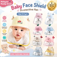 Protective Hat-001 0-5yrs Baby Face Shield Protective Hat With Velcro Removable Face Shield