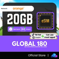 【Global eSIM 180 Countries】【France IP + Phone Number】【Free 50 SMS】Global eSIM
