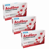 Disposable Iodine Alcohol Swab iodine swab Cotton Disinfectant Wound Disinfecting Solution 50pcs碘伏棉签