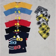 Boys' boom boom bee suit cars t-shirt flannel shorts 2-8 years