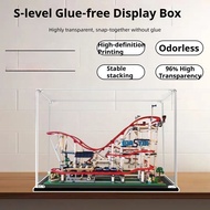 Popmart box rack acrylic high-definition display box suitable for LEGO 10261 large roller coaster bu