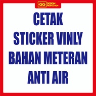 PRINT STICKER WATERPROOF METERVINLY - 1x1m